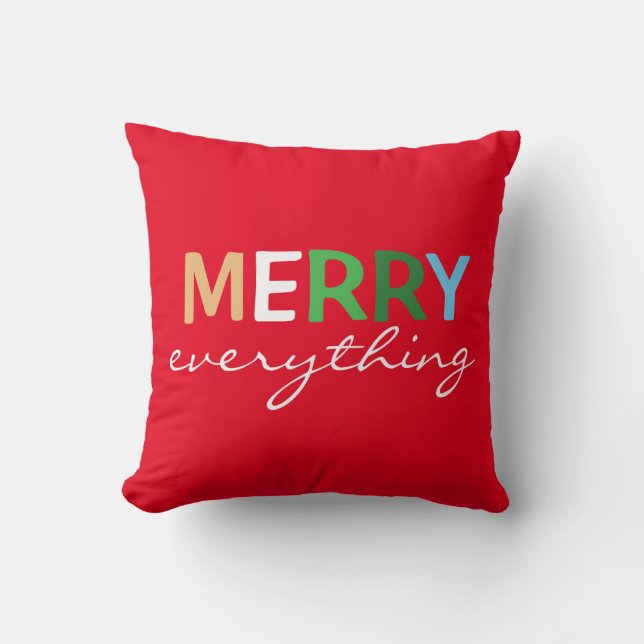 "Merry All", juldekoration Dekorativ kudde (Framsida)