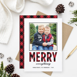 Merry All Modern Red Buffalo Play Photo Julkort