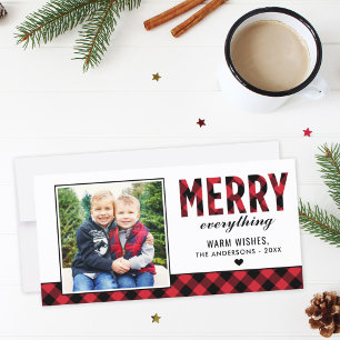 Merry All Modern Red Buffalo Play Photo Julkort