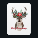 Merry All Watercolor Hjort Antler Bouquet Magnet<br><div class="desc">Lägg till Allting Watercolor Hjort Antler Bouquet med Söt Gräs Sprigs och grenar,  blommor,  bär och kvistar. En modern söt-design för julhelgen Vintern eller jul. Kolla min butik för att se den här designen på fler produkter!</div>