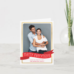 MERRY ALLT BANNER CHRISTMAS PHOTO foliage Helgkort