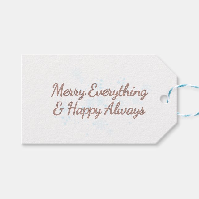 Merry Allting & Lycklig Alltid, helgdag Warmth, Presentetikett (Framsidan (Horisontell))