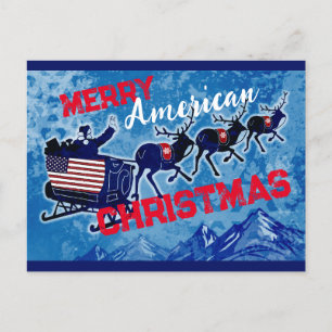 Merry American julvykort Helg Vykort
