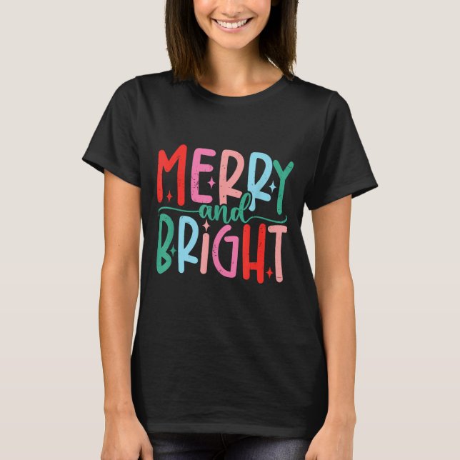 Merry &amp; Bright Moody &amp; Uptight Matching Co T Shirt (Framsida)