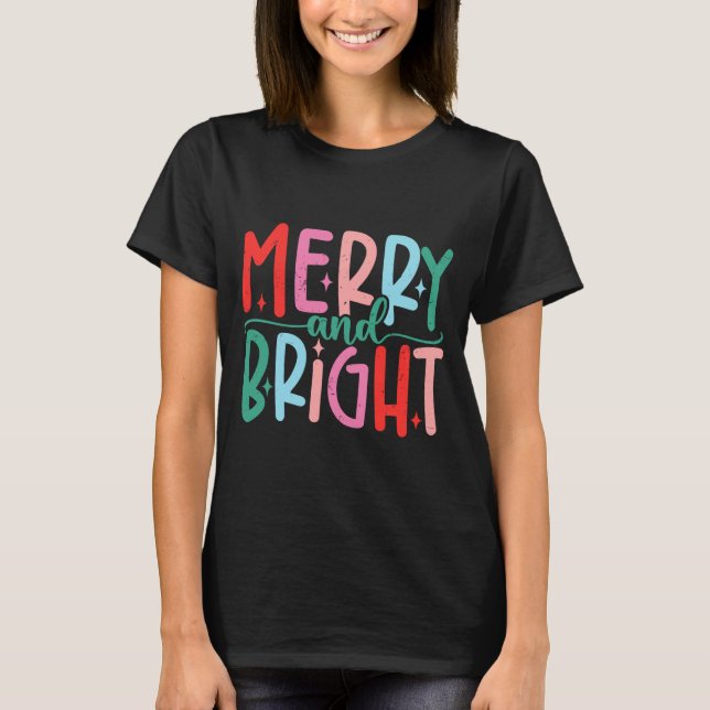 Merry &amp; Bright Moody &amp; Uptight Matching Co T Shirt (Framsida)