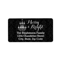 Merry and Bright Black Chandelier Helgdag