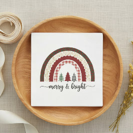 Merry and Bright Christmas  Festive Holiday Pappersservett