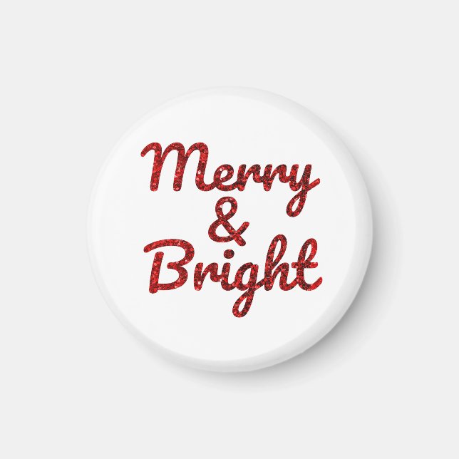 Merry and Bright Christmas Magnet (Framsidan)
