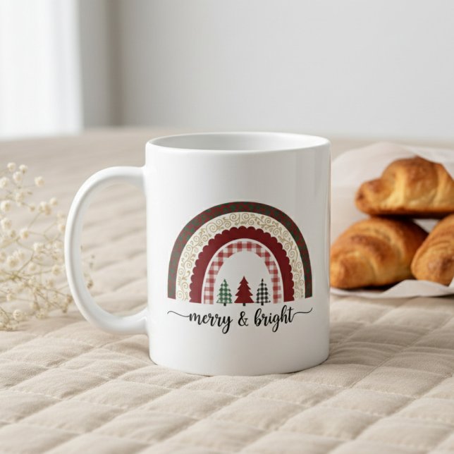 Merry and Bright Christmas Mug – Festive Holiday  Kaffemugg (Skapare uppladdad)