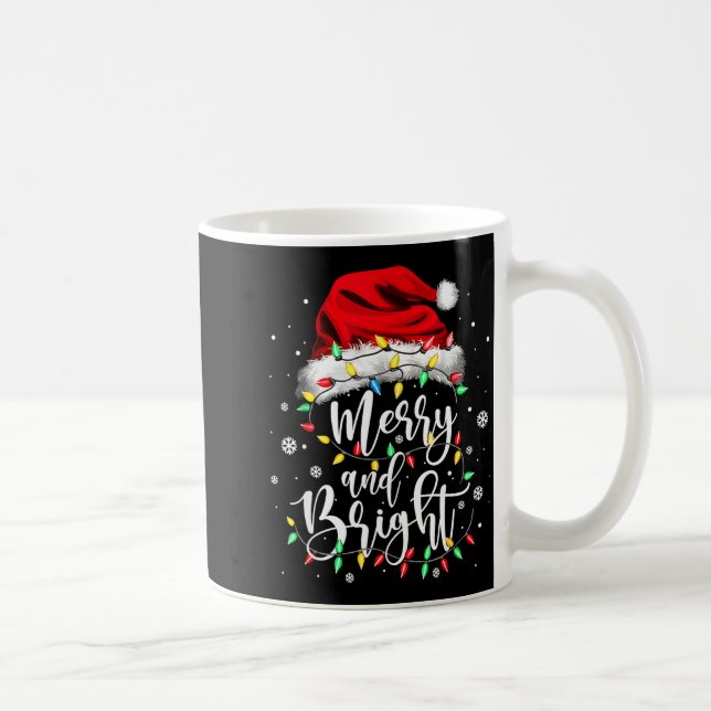 Merry And Bright Christmas Women Girls Cute Merry  Kaffemugg (Höger)
