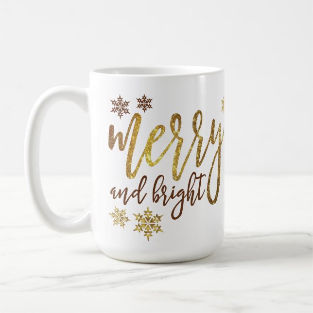 Merry and Bright - Golden jul Mugg (Vänster)