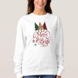 Merry and Bright Helgdagars Julgranar T Shirt