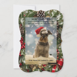 Merry and Bright Holiday Christmas Card Julkort