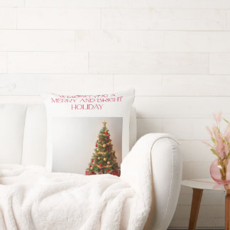 Merry and Bright Holiday Christmas Tree Throw Pill Kudde