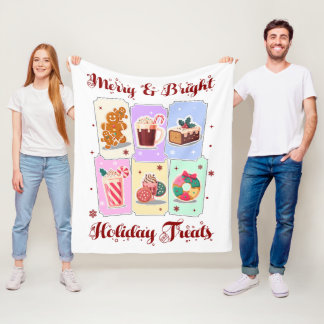 Merry and Bright Holiday Treats Christmas Dessert Fleecefilt