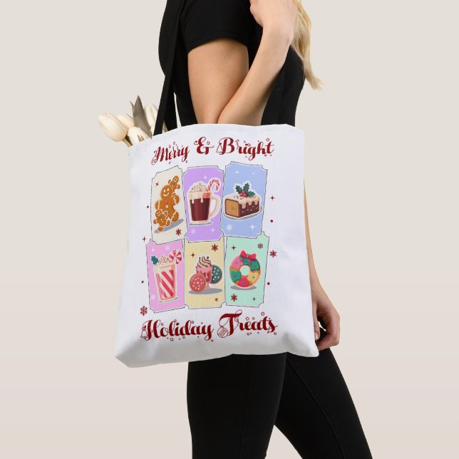 Merry and Bright Holiday Treats Christmas Dessert Tygkasse (Närbild)