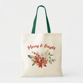 Merry and Bright Jul Helgdag Eco Shopping Tygkasse