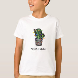 Merry and Bright Kids Helgdag Cactus T Shirt