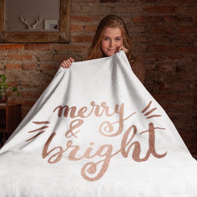 Merry and bright - koppar fleecefilt (Skapare uppladdad)