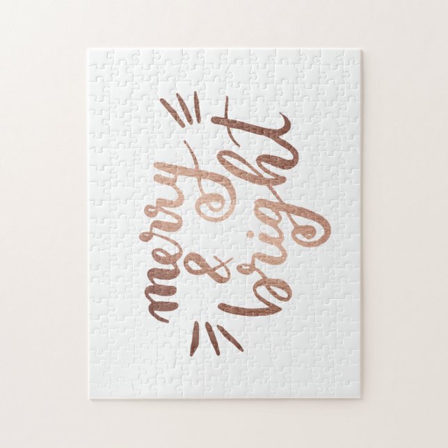 Merry and bright - koppar pussel (Vertikal)