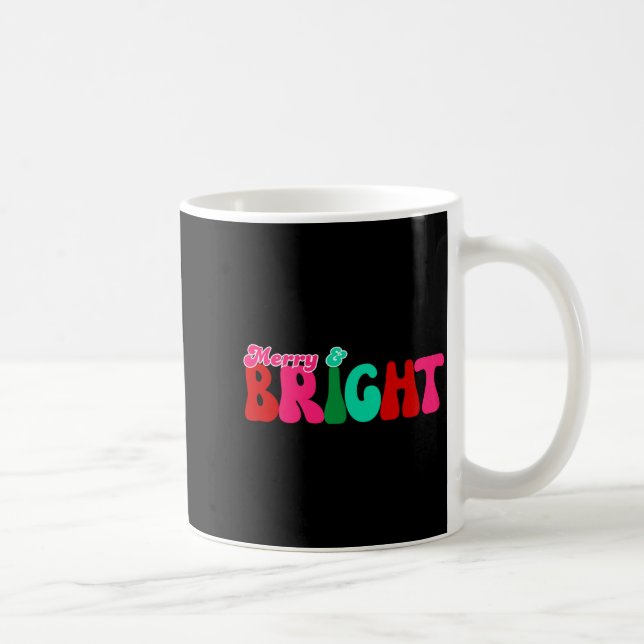 Merry And Bright Maximalist Peach Christmas Toddle Kaffemugg (Höger)