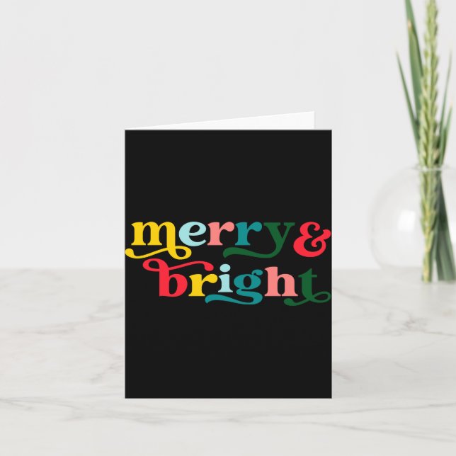 Merry And Bright Modern Christmas Womens  Kort (Framsida)