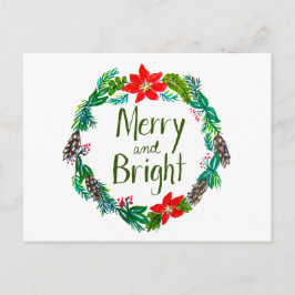 Merry and Bright Postcard Vykort