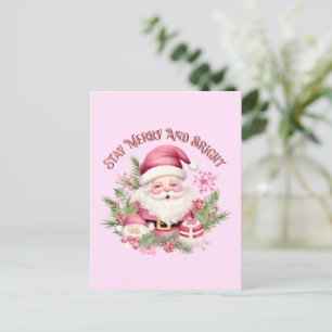 Merry and Bright - Rosa Santa Santa Vykort