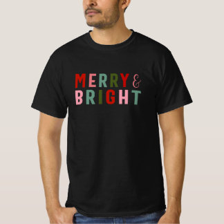 Merry and Bright Women God jul T Shirt