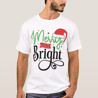 Merry and Bright Women jul T shirt, Manar Tee