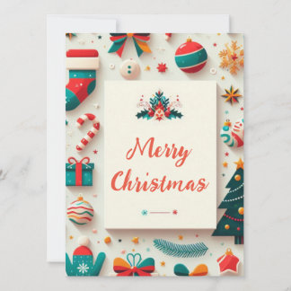 Merry and colorful Christmas card! Kort