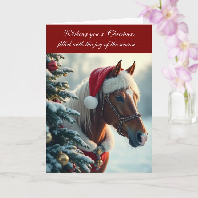 Merry and Mane Christmas Card Kort (Orkide)