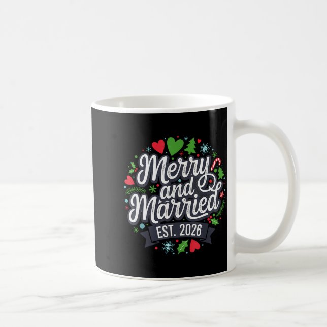 Merry And Married 2026 - Matching Couple Christmas Kaffemugg (Höger)