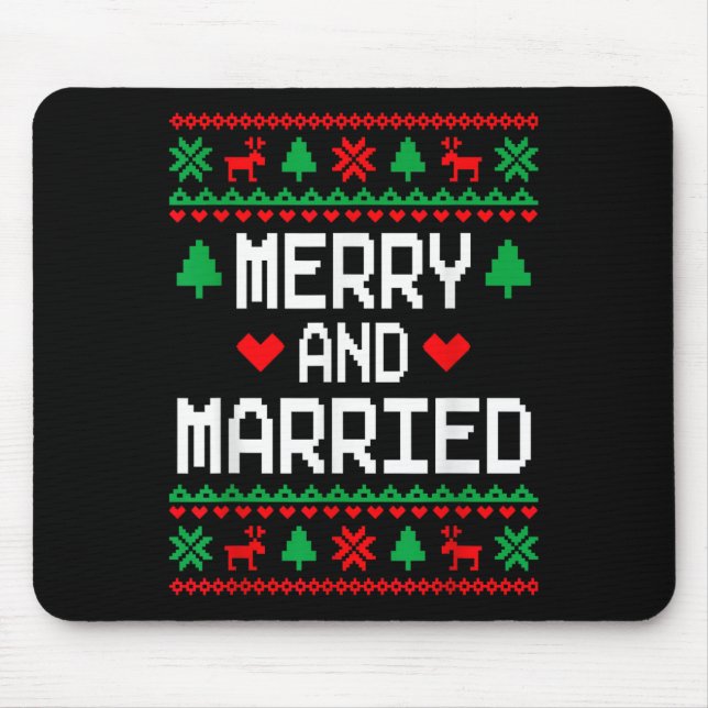 Merry And Married Couples Matching Ugly Christmas  Musmatta (Framsidan)