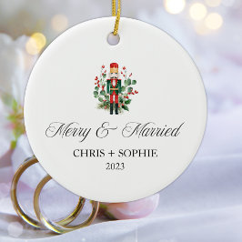 Merry and Married First jul Nutcracker Julgransprydnad Keramik