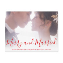 Merry and Married Red Newlyed Elegant