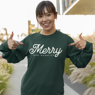 Merry and Married Script Custom T Shirt
