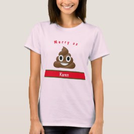 Merry As Poop Helgdag med Namn T Shirt