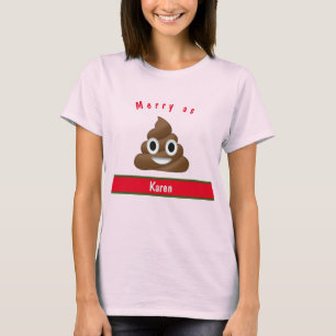 Merry As Poop Helgdag med Namn T Shirt