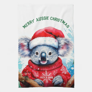 Merry Aussie jul Koala Kökshandduk