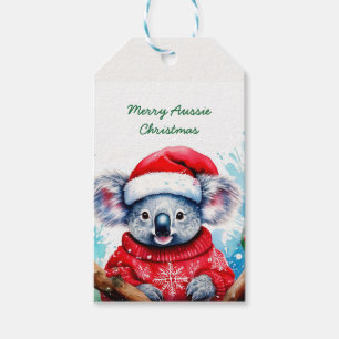 Merry Aussie jul Koala Presentetikett