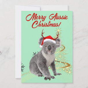 Merry Aussie jul- och Koala-björn Julkort