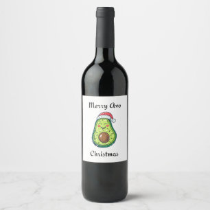 Merry Avo jul Vinflaska Etikett