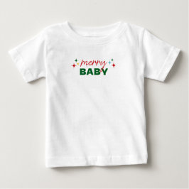 Merry Baby Cute Colorful Script Christmas T Shirt