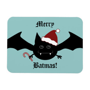 Merry Batmas roligt Gothic fladdermus för slagna m Magnet