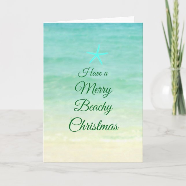 Merry Beach jul Starfish Card Helgkort (Framsida)