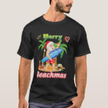 Merry Beachmas Beach Surfa Santa Surfing jul T Shirt<br><div class="desc">Merry Beachmas Beach Surfa Santa Surfing jul juli Julafton Långärmad</div>