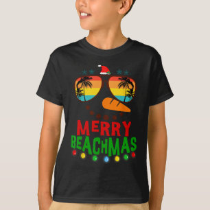 Merry Beachmas Tropical jul Hawaii Snögubbe B T Shirt