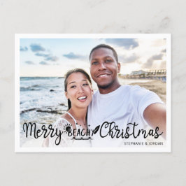 Merry Beachy julsemesterfoto roligt Helg Vykort