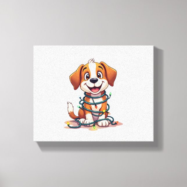 Merry Beagle Ljus Canvastryck (Framsida)